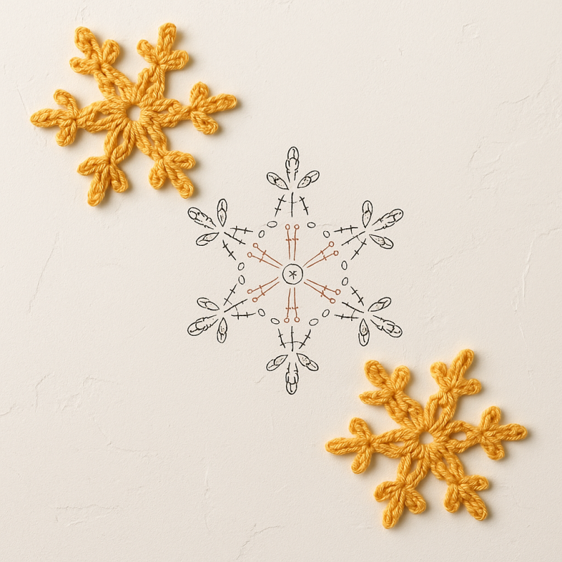 Ideen für Schneeflocken-Ohrringe häkeln 5