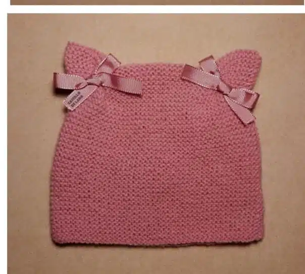 Häkeln quadratischer Baby Hut 4