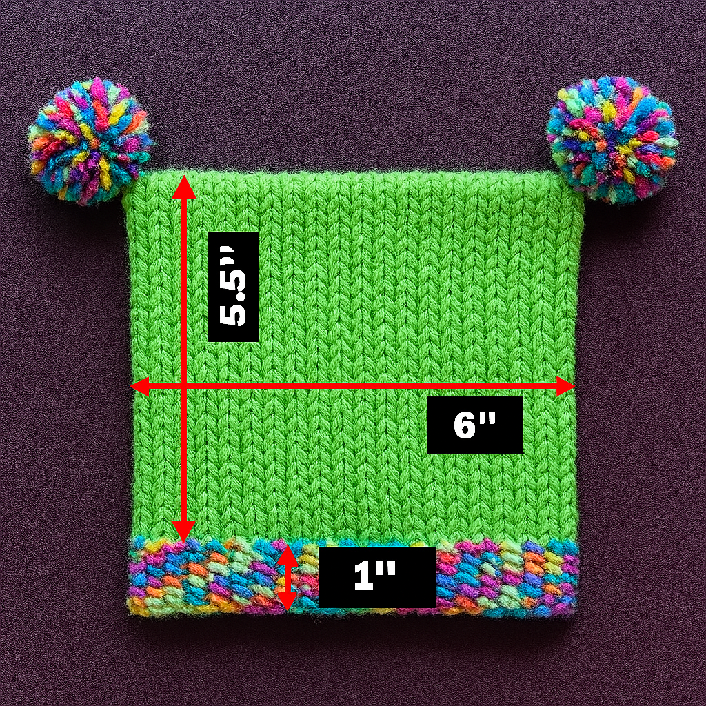 Häkeln quadratischer Babyhut