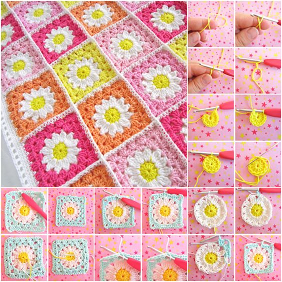 Häkelideen für quadratische Decken 4