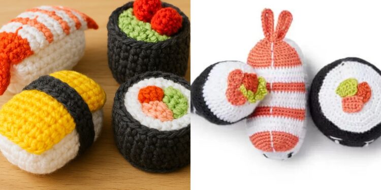 Häkeln Sushi -Ideen: Kreative und lustige Häkelprojekte, die von Sushi inspiriert sind