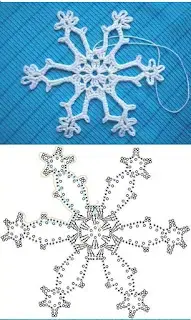 Gehäkelte Schneeflocken Diagramm 4