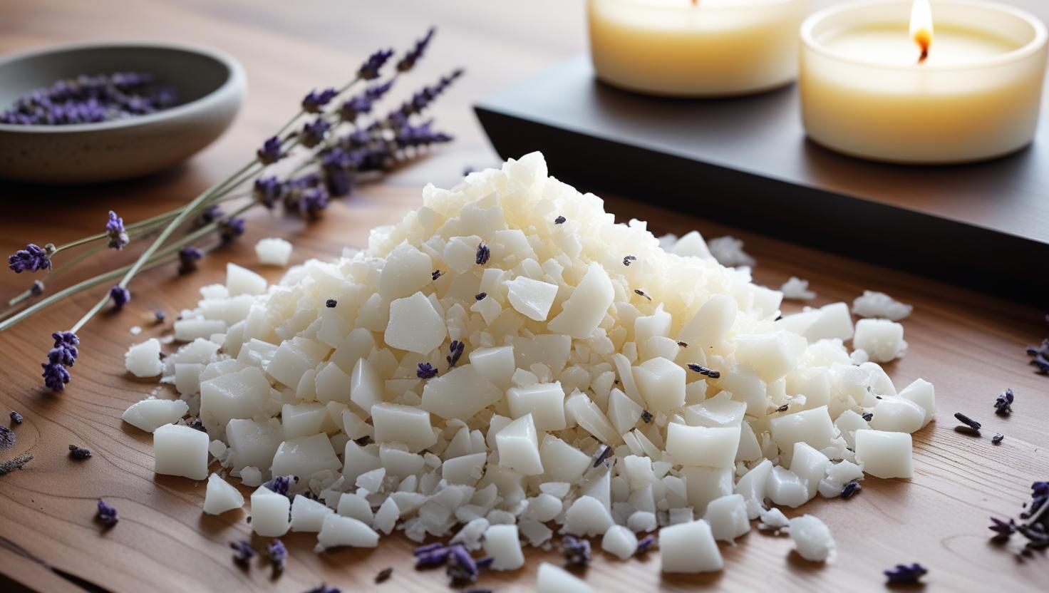 zerkleinertes natürliches Soja -Wachs