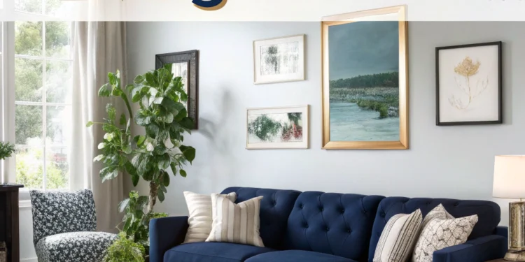 25 Marineblau Sofa Wohnzimmer Ideen