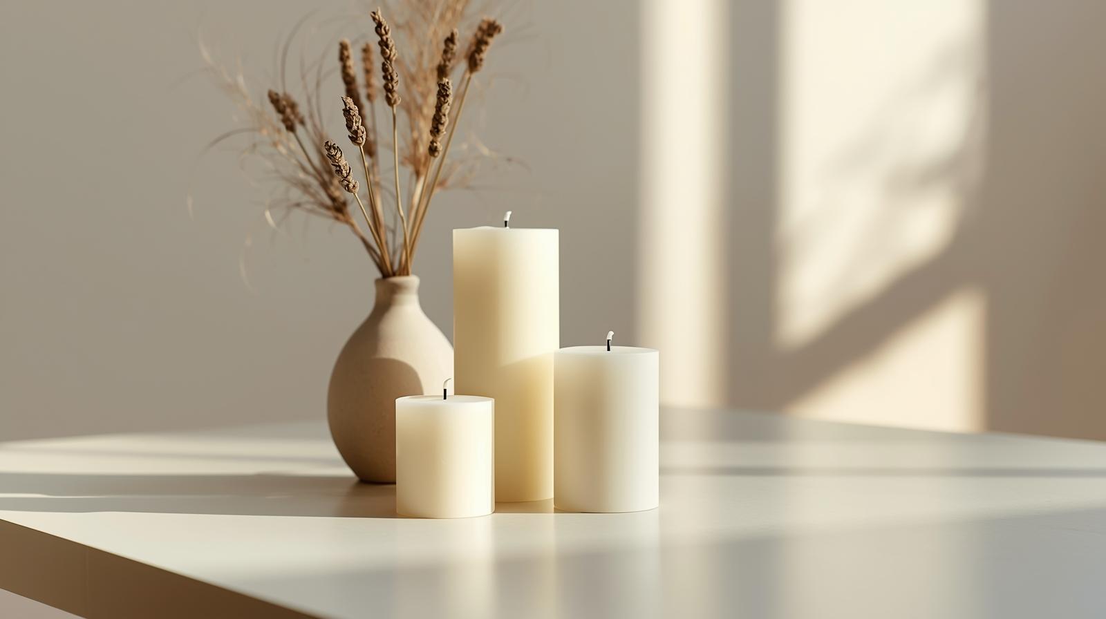 Dekorative Soja -Wachs -Säulen