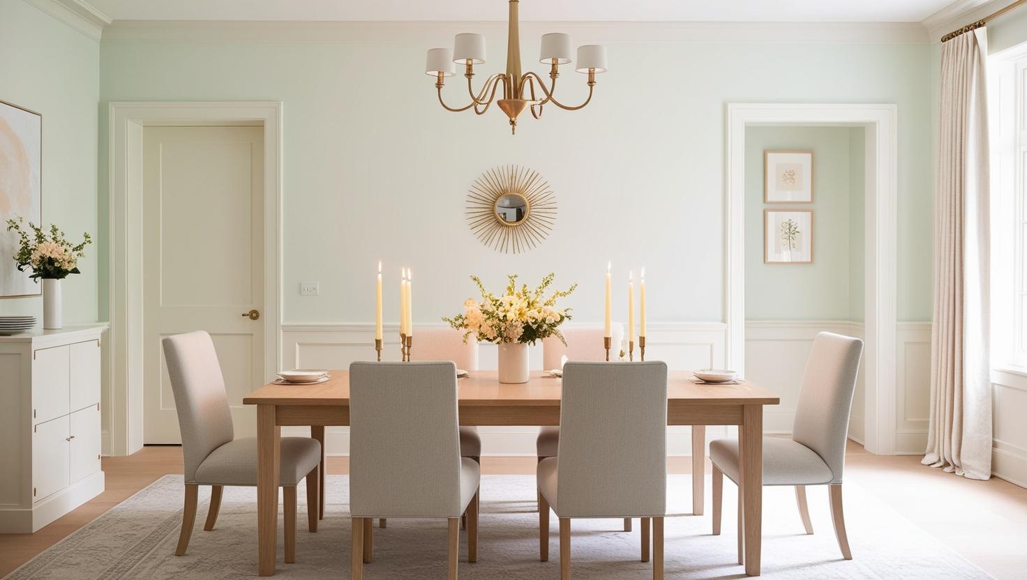 Speisesaal Innenarchitektur Ideen mit Kerzen und Blumen