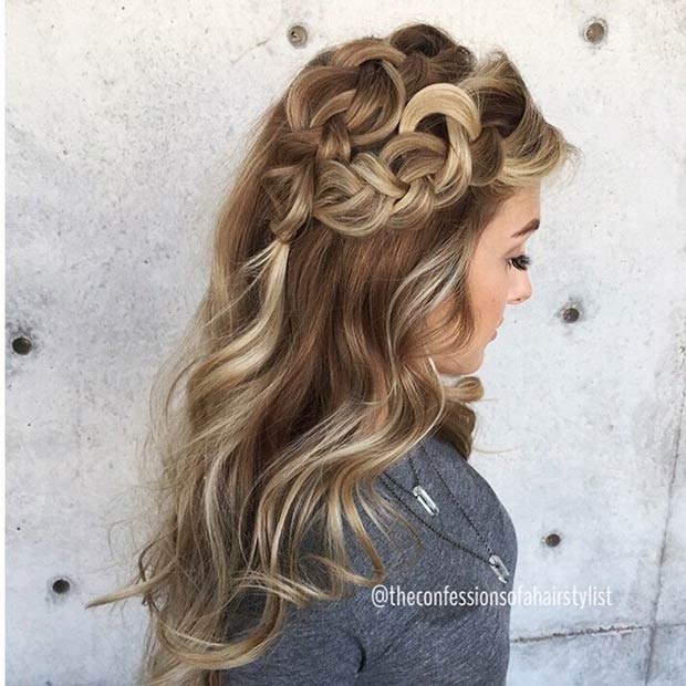23 atemberaubende Hälfte nach oben, halb unten Frisuren Instagram / Theconfessionsofahairstylist