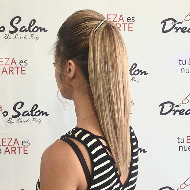 18 elegante Pferdeschwanzfrisuren für besondere Anlässe Hochhärte Hochsteckfrisur für elegante Pferdeschwanzfrisuren