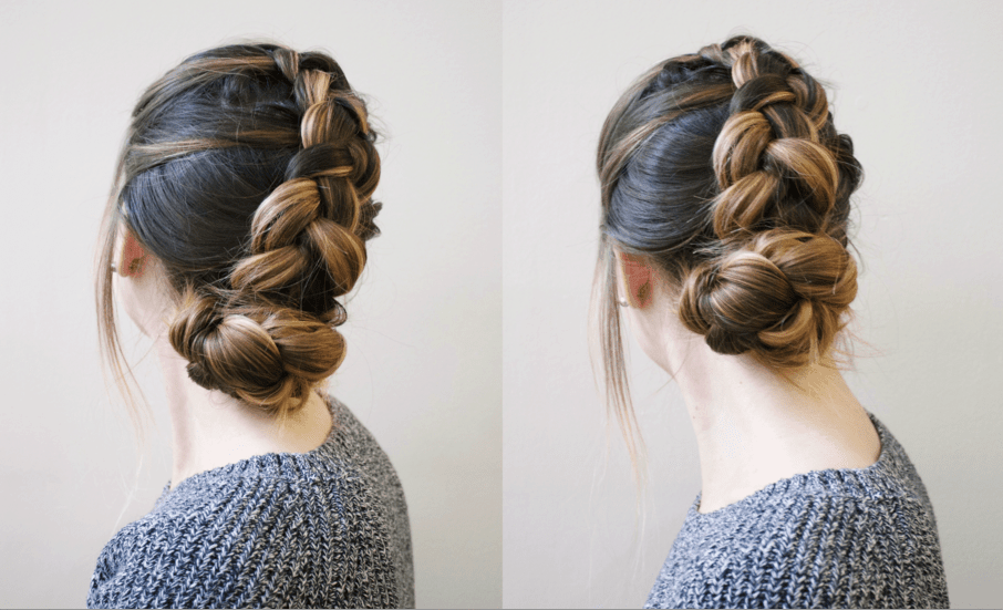 Tutorial Dutch Braid Bun