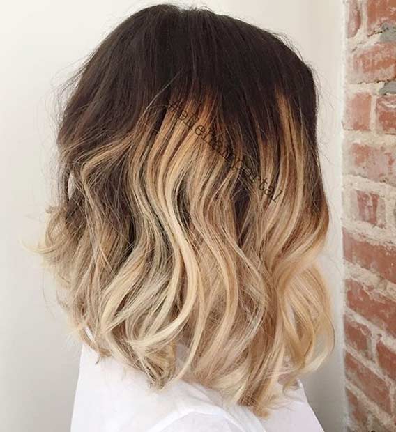 21 beste schulterlange Bob -Frisuren Blonde Ombre schulterlange Bob -Haarschnitt