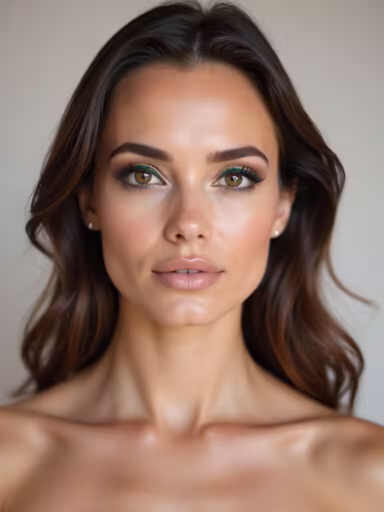 Smaragdgrüner geflügelter Liner-Look