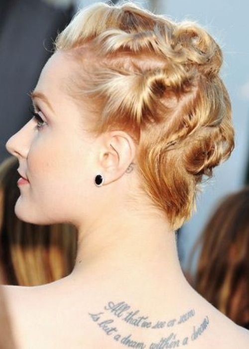 Evan Rachel Wood Kurzfrisur: Twists Hochsteckfrisur