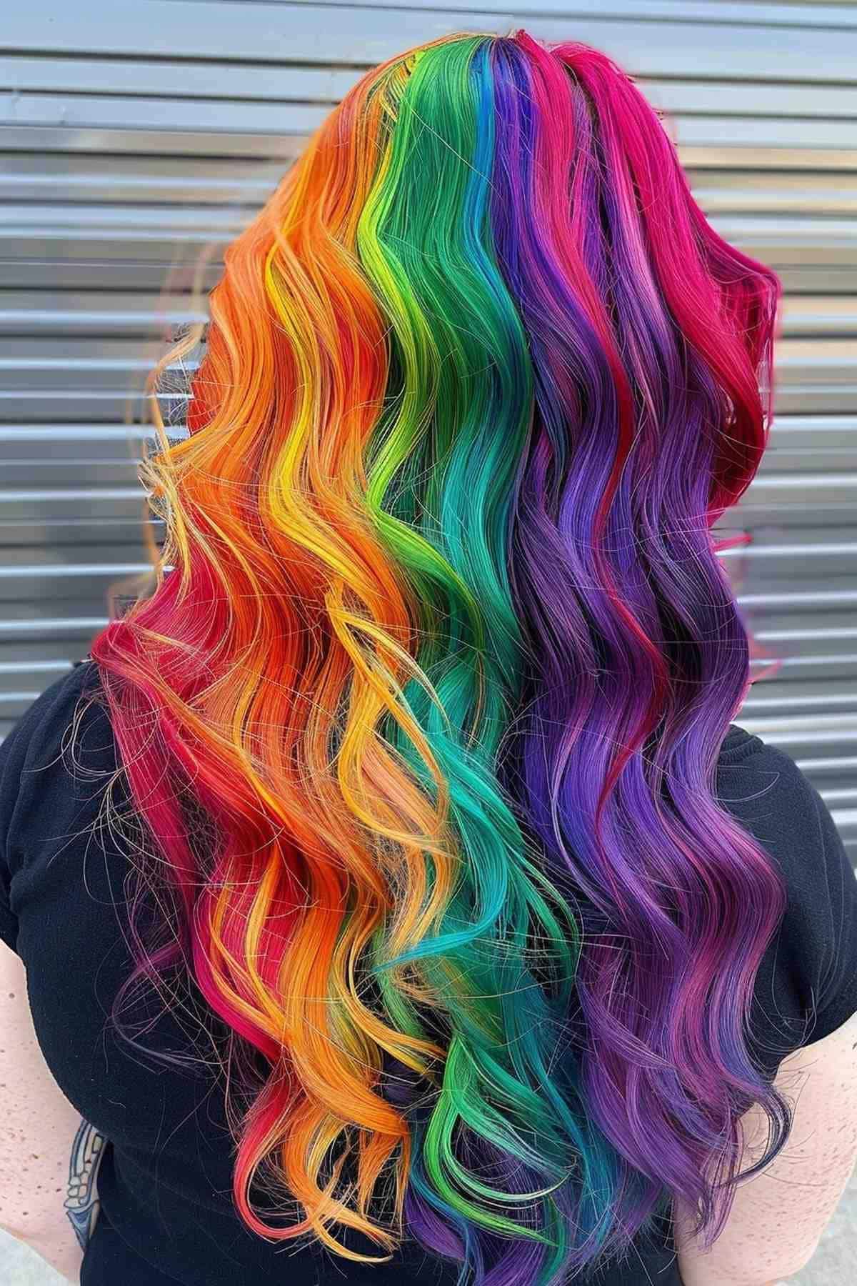 Augenweide Regenbogen Haarfarbe
