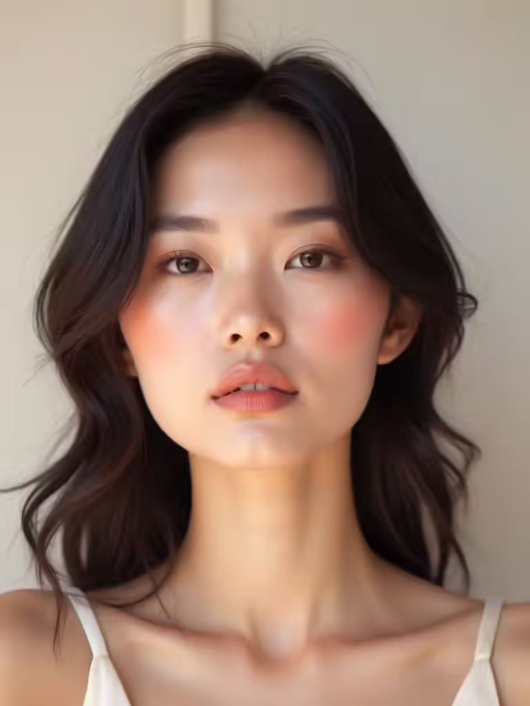 gefiederter pastellfarbener Wangenverlauf