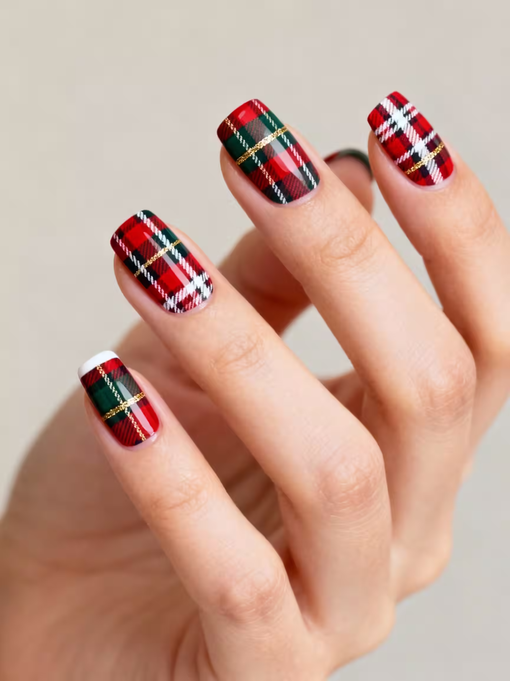 festliches rotes Schottenkaro