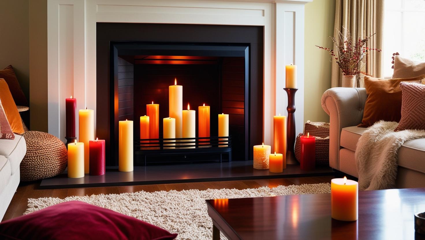 Fireside Kerzen für nicht arbeitende Manteldekoration