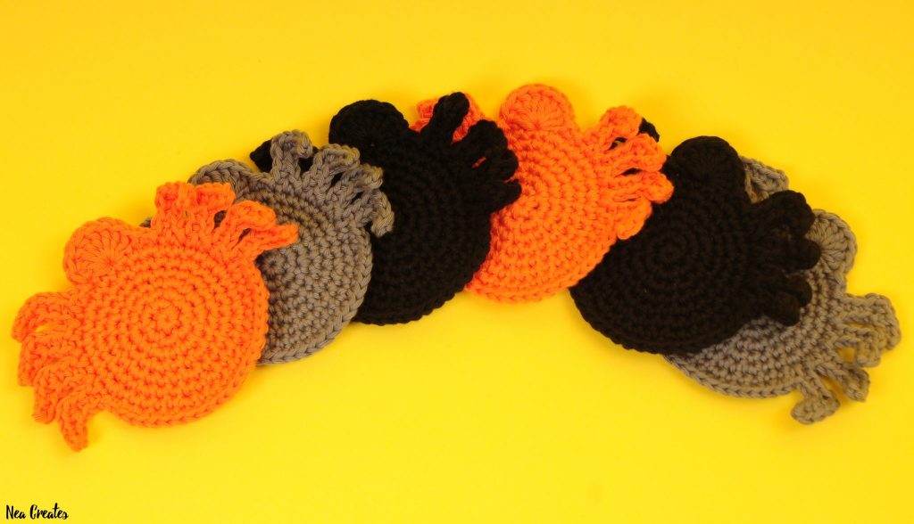 Freie Häkelstier Coaster Muster 3