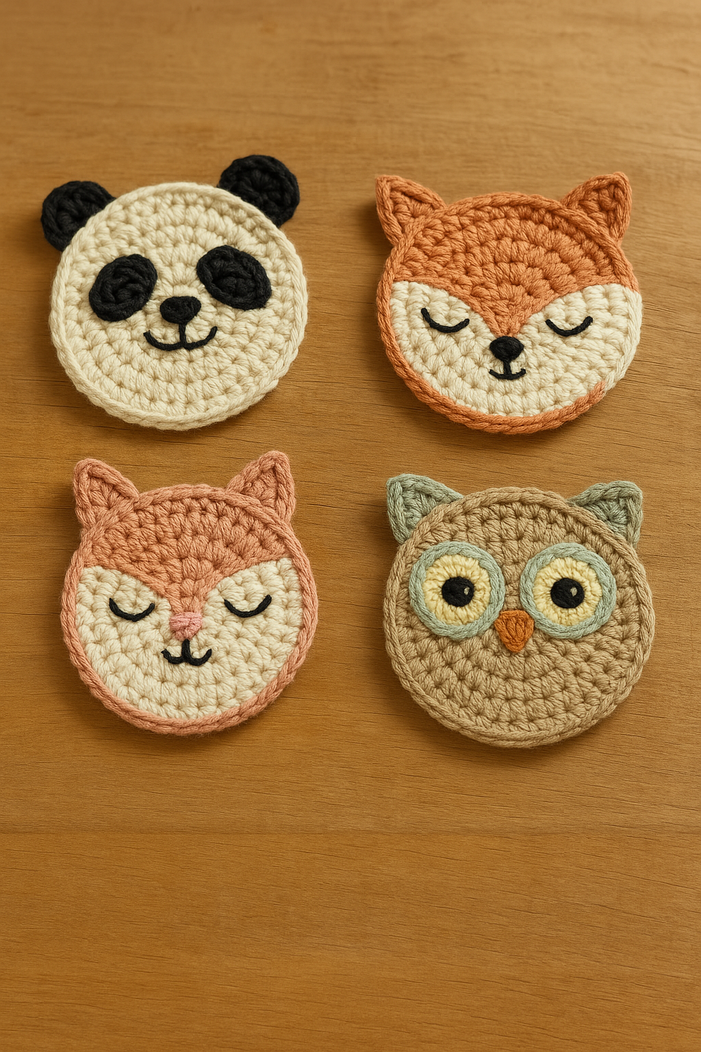 Freie Häkeltier -Untersetzer Muster 4