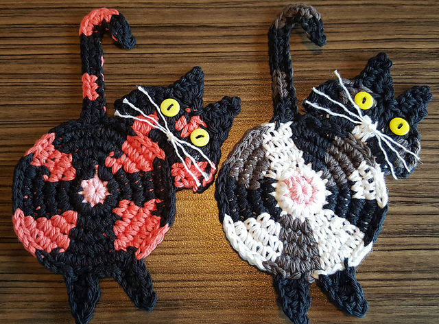 Freie Häkeltier -Untersetzermuster