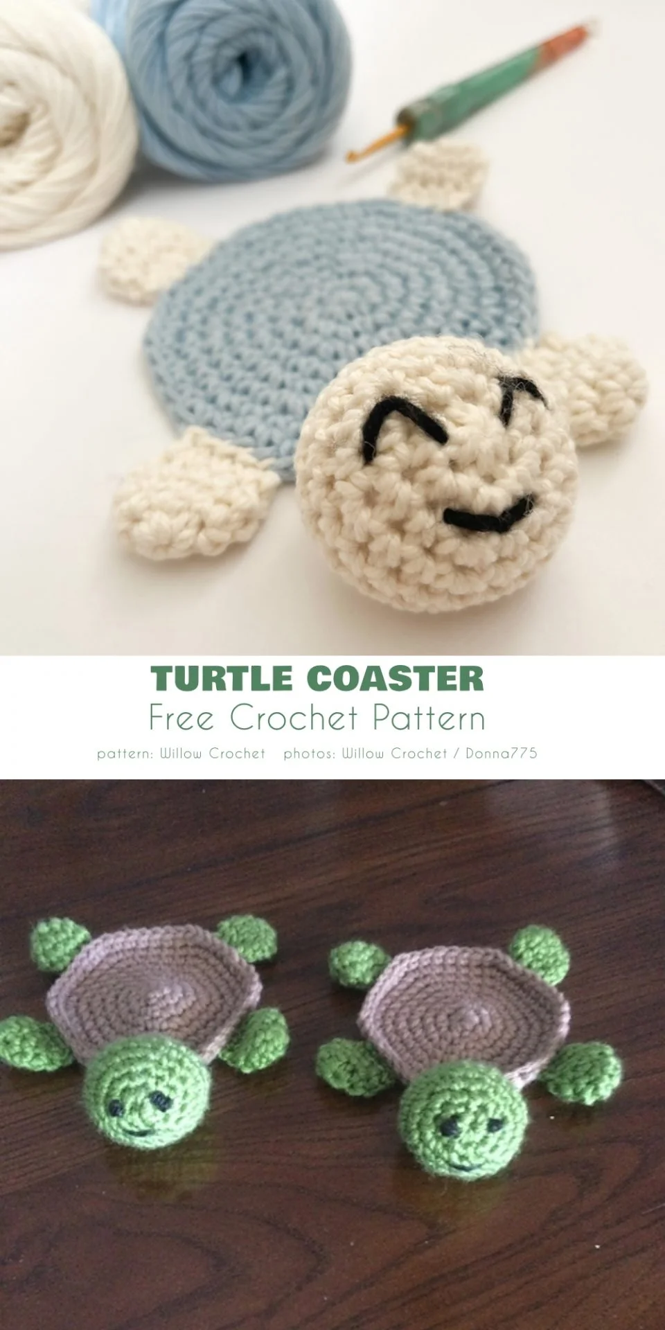 Freie Häkeltier -Untersetzermuster