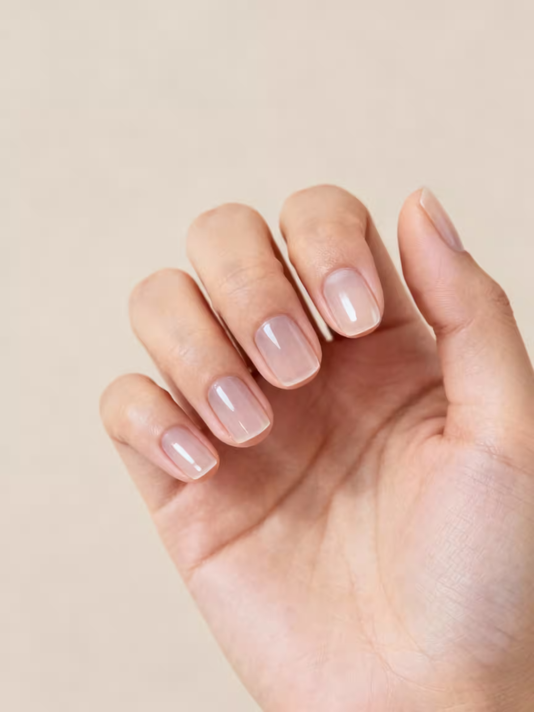 Glasähnliche, glänzende Naturnägel