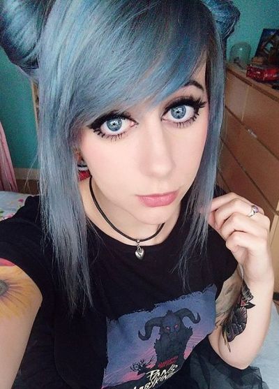 graue gestufte Frisur