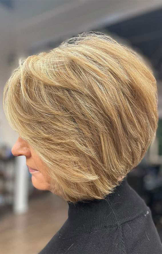 Bob -Haarschnitte für Frauen über 60, geschichtete Bob -Frisur für Frauen über 60, Hage Bob Haircut für Frauen über 60, Bixie -Haarschnitte für Frauen über 60, kurze Frisuren für Frauen über 60