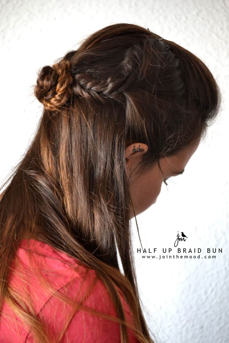 Halb Up Geflecht Bun Tutorial