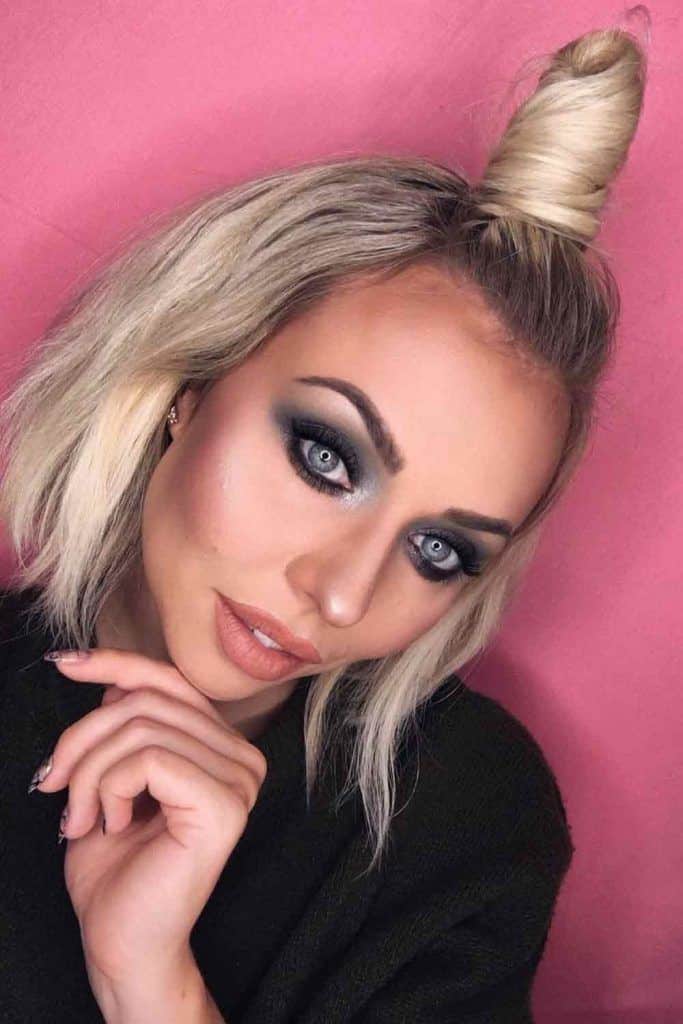 Halbe Hochsteckfrisur schulterlange wellige Frisur