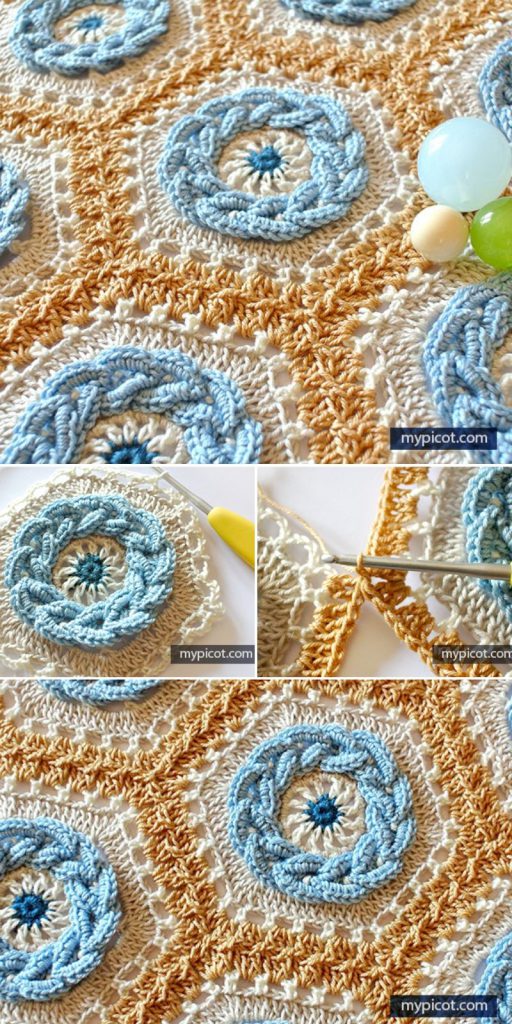 Hexagon Crochet Decken Ideen 2
