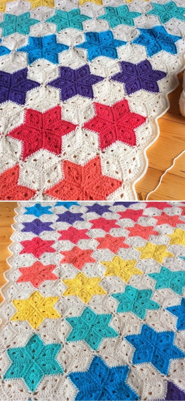 Hexagon Häkeldecke Ideen 3 1