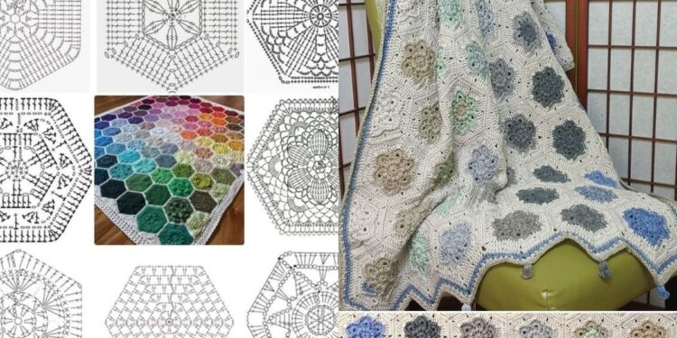 Hexagon Crochet Decken Ideen – kreative Muster & Inspiration