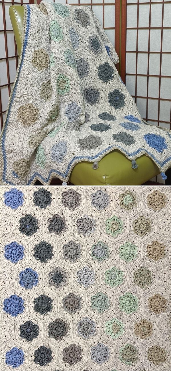 Hexagon Crochet Decken Ideen 5