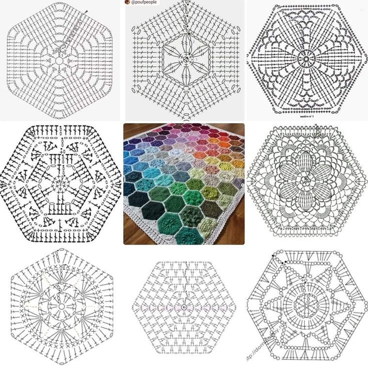 Hexagon Crochet Decken Ideen 6