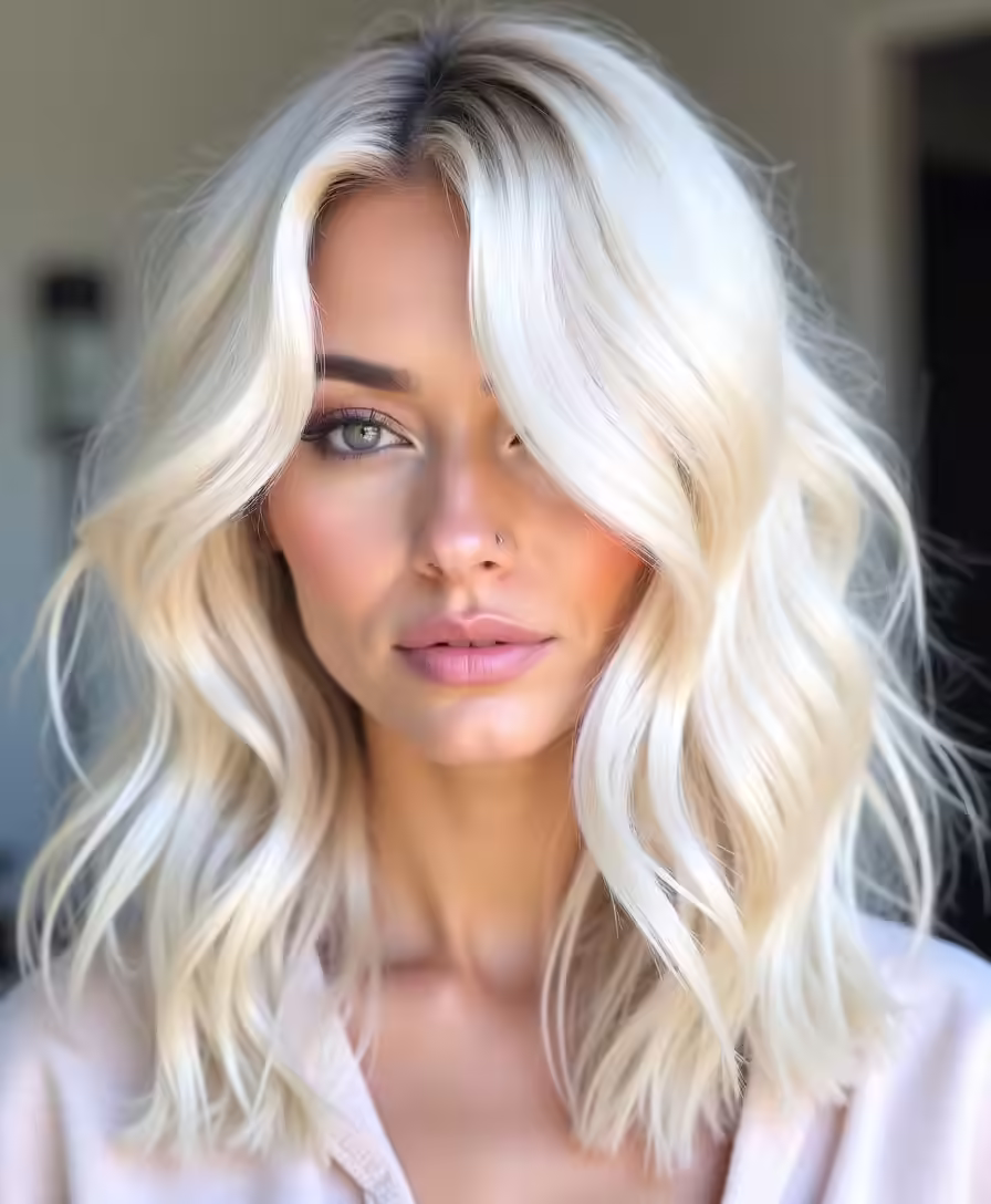 eisige blonde Wintertransformation