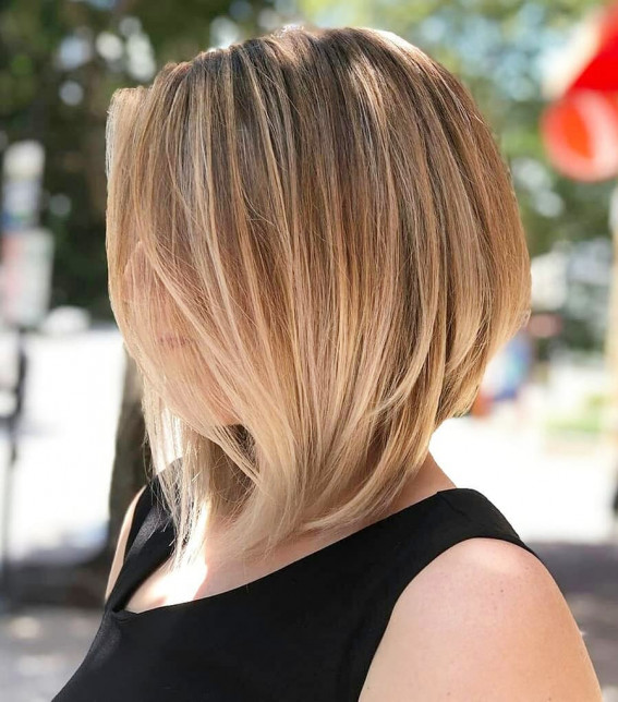 Umgekehrter Bob, umgekehrter Bob -Haarschnitt, umgekehrte Bob -Haarschnitte