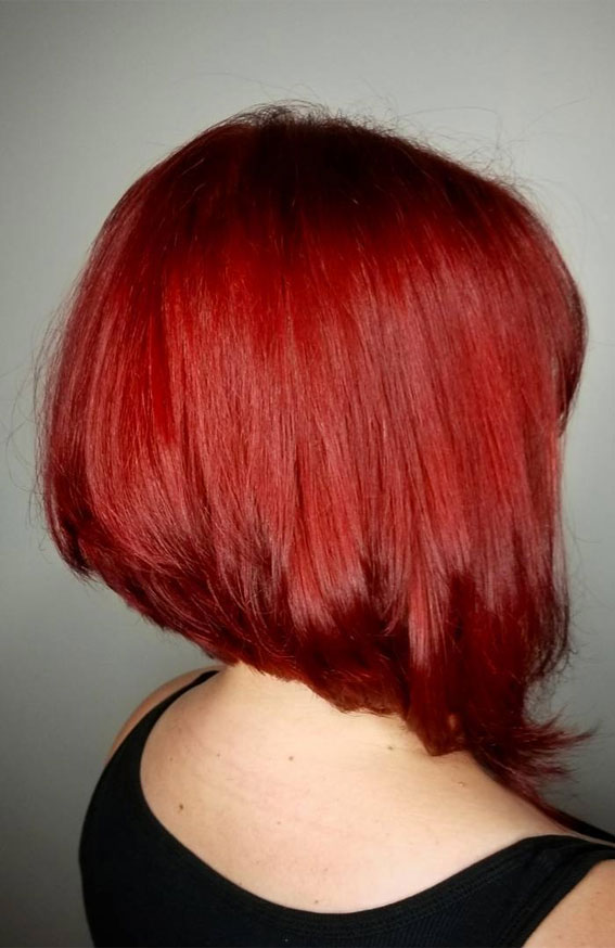 Layered Bang Inverted Bob, geschichtete umgekehrte Bob, umgekehrter Bob, umgekehrter Bob -Haarschnitt, umgekehrte Bob -Haarschnitte