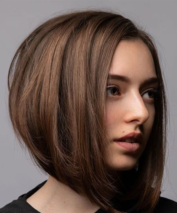 geschichtete umgekehrte Bob, umgekehrter Bob, umgekehrter Bob -Haarschnitt, umgekehrte Bob -Haarschnitte