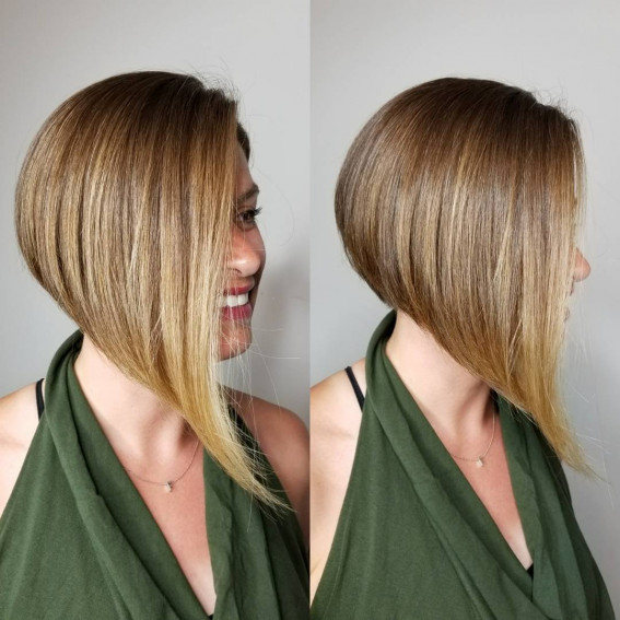 Asymmetrisch umgekehrter Bob, umgekehrter Bob, umgekehrter Bob -Haarschnitt