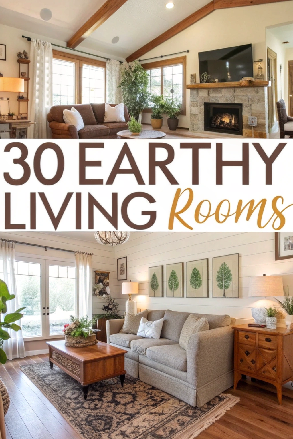 30 erdige Wohnzimmer