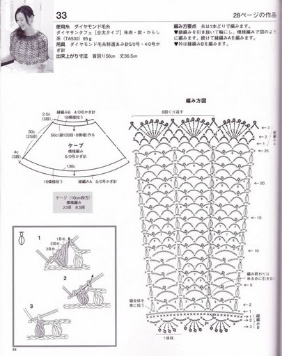 Ideen für japanische Häkelponchos 3