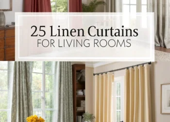25 Leinenvorhänge, um Ihr Wohnzimmer in ein gemütliches Heiligtum zu verwandeln