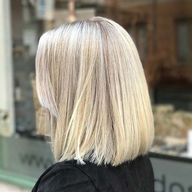 Blonde Lob für LOB -Frisuren für Herbst und Winter