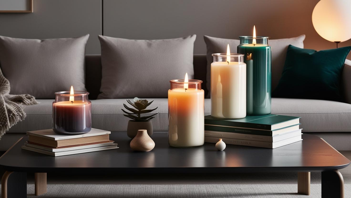 Wohnzimmer Dekorideen mit Glaskerzen