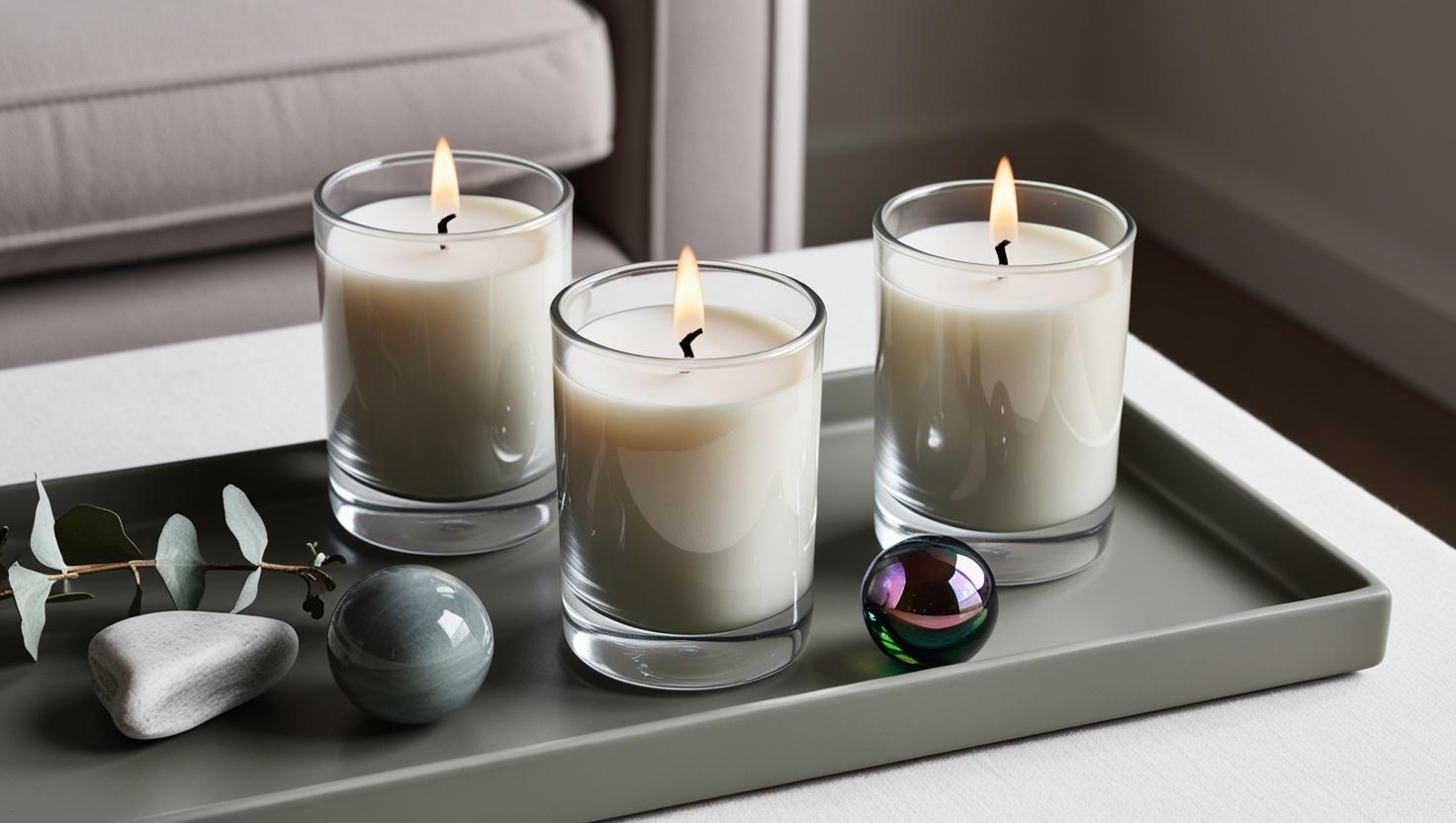 Wohnzimmer Dekorideen mit Votivkerzen