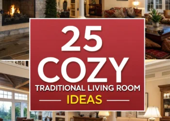 25 gemütliche traditionelle Wohnzimmerideen