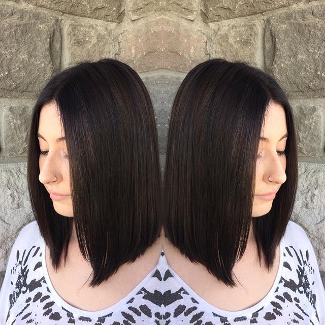 Ideen für mittellanges Haar – der lange A-Linien-Bob-Schnitt