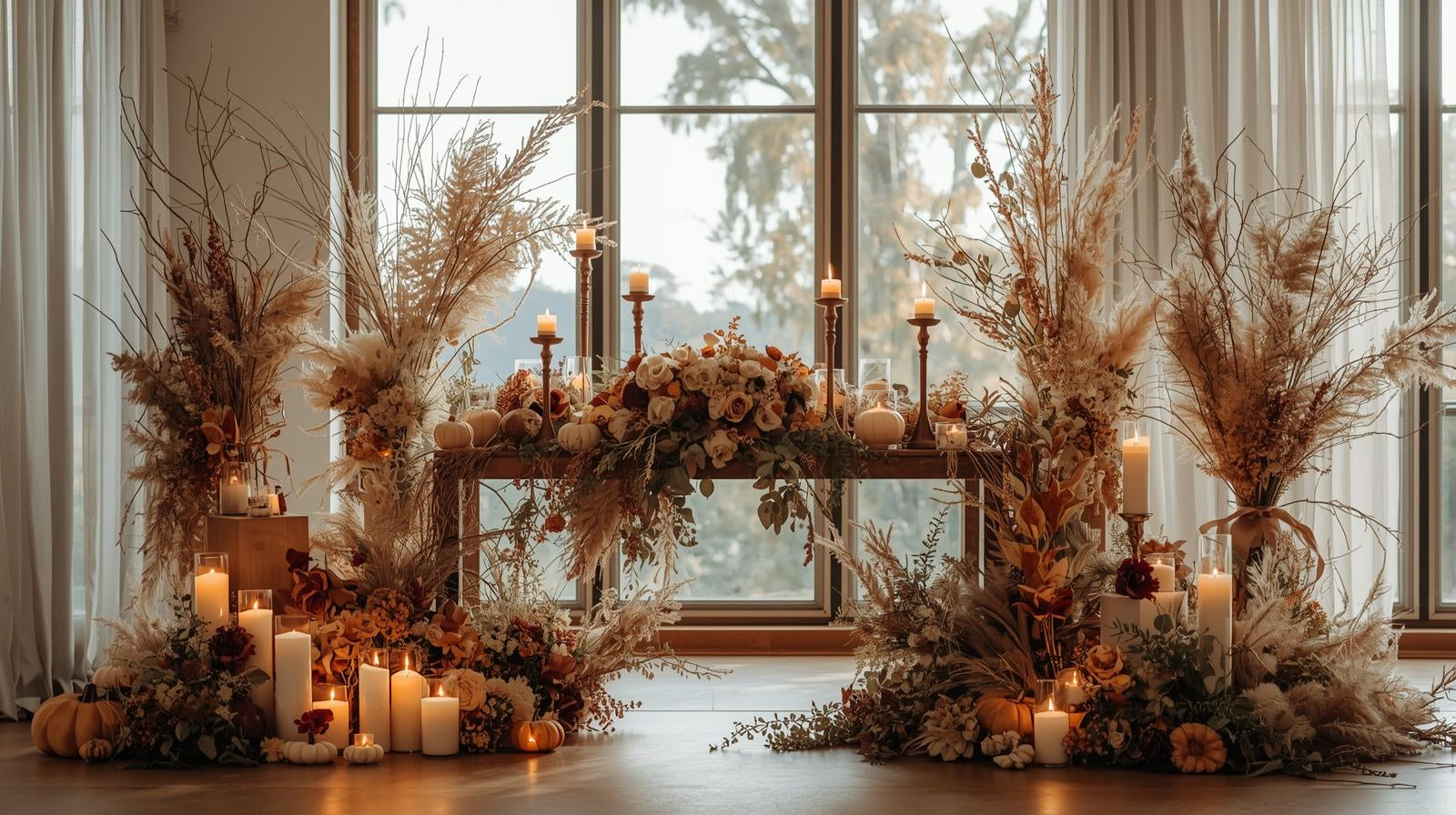 unvergessliche Herbst -Hochzeitsdekoration