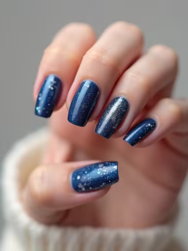 Mitternachtsmarine-Glitzerkonstellationen