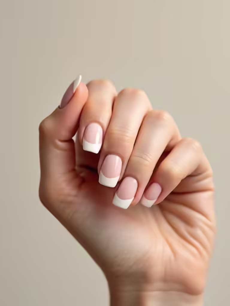 milchiges Französisch mit Mikrolinien